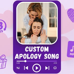 Personalized Apology Song Gift • Custom Apology Gift Idea • Unique Sorry Song Lyrics • Heartfelt Sorry Music Lyrics • Apologize with a Song