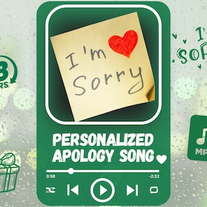 Personalized Apology song gift , Apology Gift, Forgiveness gift, Heartfelt Apology, A Unique Way To Apologise | Forgive Me | I'm Sorry Gift