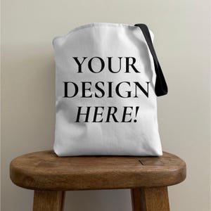 AOP Tote Bag mockups, Black Handle tote bag mockup, Printify black strap tote mockup,
