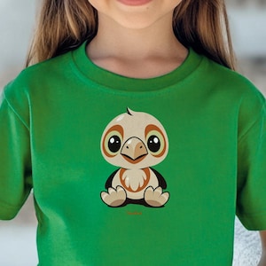 Camiseta unisex infantil de Dodo de dibujos animados - Camiseta de Dodo para niños, estampado de pájaro adorable, camiseta de animalito, regalo para niños