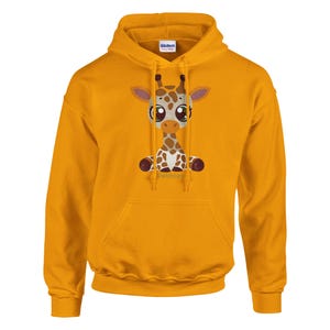 Hoodie, Safari Hoodie For Adults, Cute Animal Print, Zoo Animal Hoodie,  Environmental Hoodie, Giraffe Print, Present For Adults