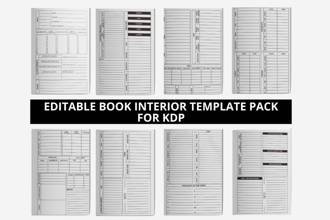 KDP Interior Template Bundle Vol 3 | Low Content Book Interiors ...