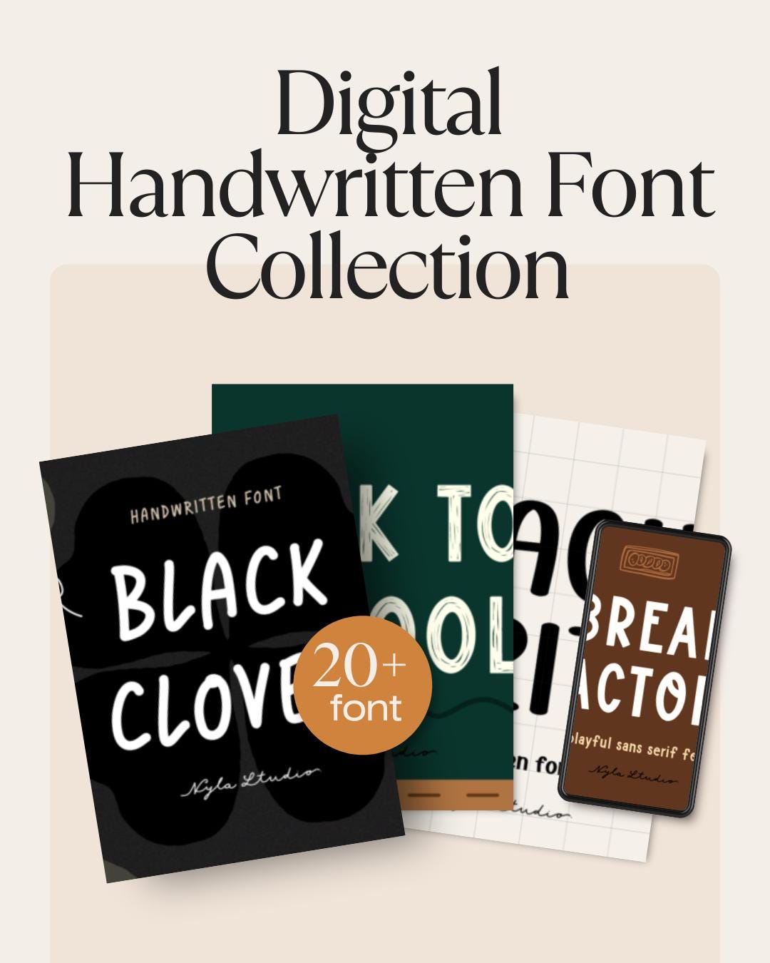 Handwritten Font Bundle – 65+ Premium Script, Calligraphy & Hand ...