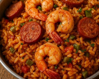Jam-ba-la-yaaaaa -- Spicy Cajun Rice Dish with Shrimp and Sausage