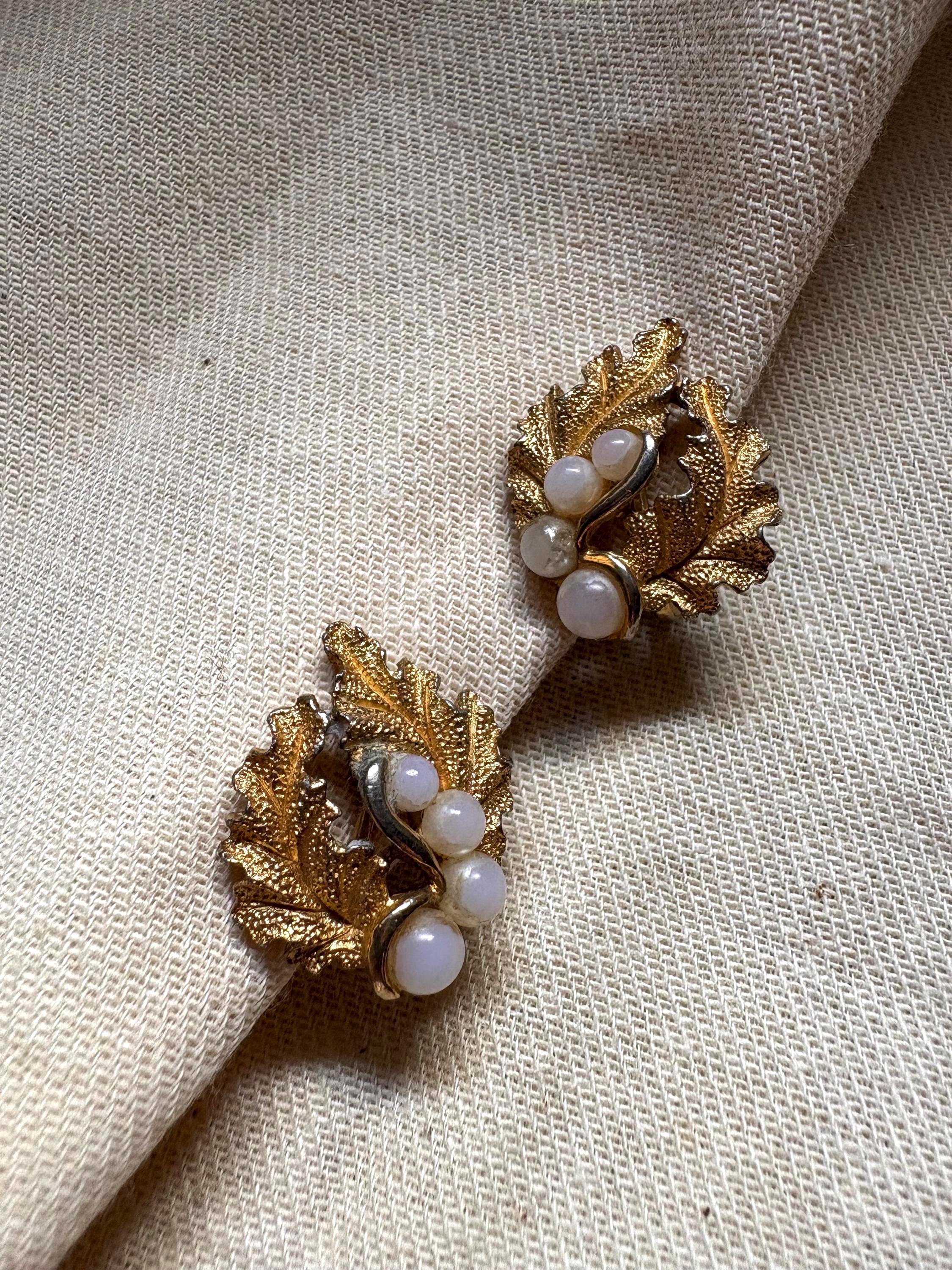 Boucles d'oreilles vintage des années 60/70 - Style rétro et élégant