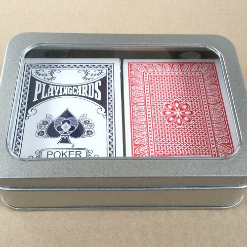 Playing Card Box Poker Card Box Rectangular Metal Tins Etsy