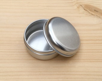 Round Metal Tins, 15ml Tin Box, Small Container, DIY Container, Small Storage Box, Small Organizer