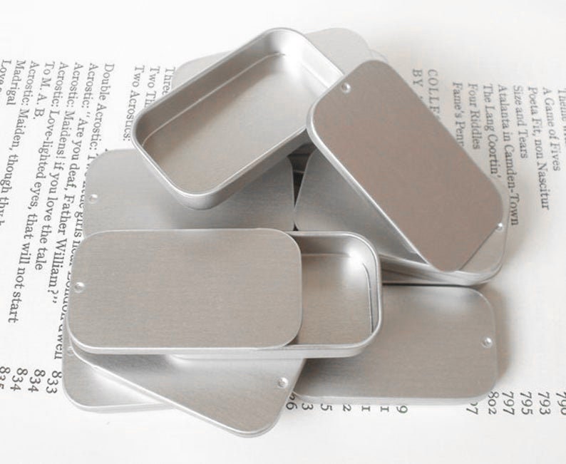 Mini Sliding Lid Tins, 20ml Jewellery Box, Candle Tin, DIY Container, Blank Tin Box image 3