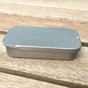 Small Sliding Lid Tins, Jewellery Box, Candle Tin, DIY Container, Blank Silver Colour, 10ml Small Organizer, Small Storage Box image 5