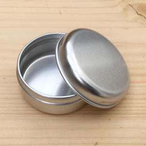 Round Metal Tins, 15ml Tin Box, Small Container, DIY Container, Small Storage Box, Small Organizer