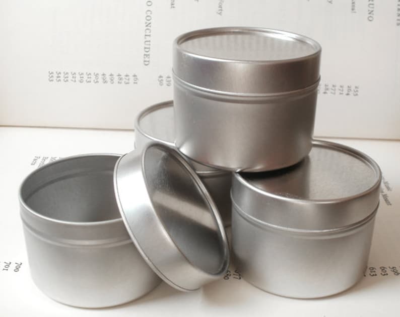 Round Seamless Tin With Solid Lids 100ml Storage Box Small Etsy UK