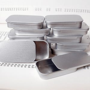 Mini Sliding Lid Tins, 20ml Jewellery Box, Candle Tin, DIY Container, Blank Tin Box