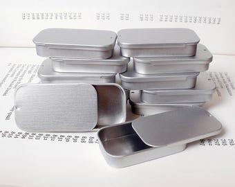 Mini Silver Sliding Lid Tins: 20ml DIY Container