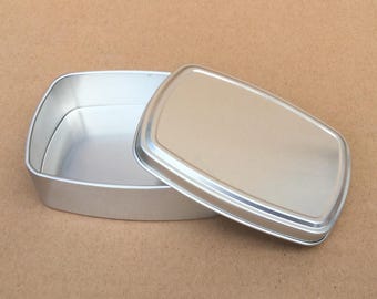 Small Metal Tin: 150ml DIY Storage Box (95x70x25mm)