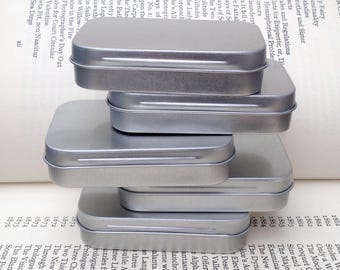 Rectangular Metal Hinged Tin: 50ml Small Container