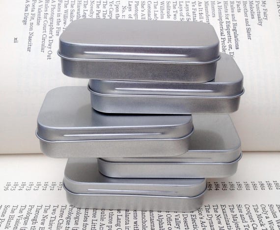 Rectangular Metal Tin Blank Hinged Tin Small Container 50ml Tin Box Business Card Size Etsy UK