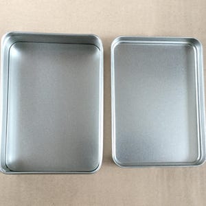 Caixa de cartas de baralho dupla, caixa de cartas de pôquer, latas retangulares de metal, latas em branco, caixa de lata de 300 ml cor prata, caixa organizadora