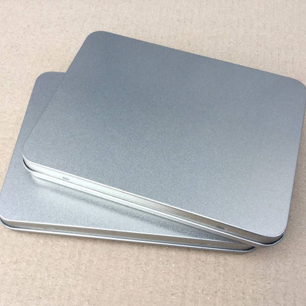 Rectangular Metal Tin, Blank Tin Box, Small Container, 350ml Tin box, A6 Size Tin Box, Tin Box For Craft Supply