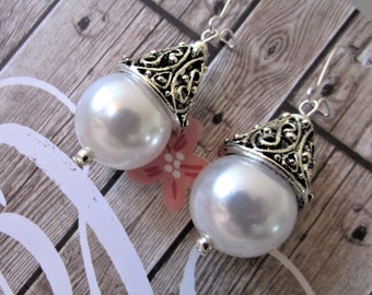 Earrings: The Big Pearl Drop Earrings