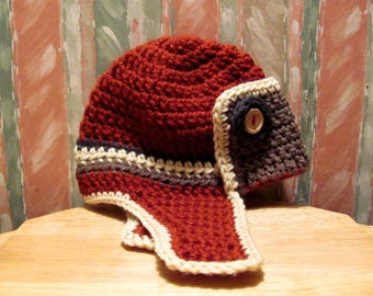 Crochet Baby Ear Flap Hat Pattern | Baby Bomber Hat Tutorial | Aviator Hat Instructions  Baby Boy Hat | Baby Girl Hat | crochet hat pattern