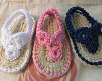 Girls Baby Sandal Pattern | Girls Crib Shoes | Crochet Pink Sandals | Summer Sandals | Beach shoes | Girl's Flip Flops | Girl's Baby Booties