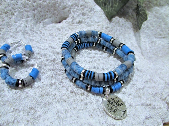 Fabulous Blue Clay Bead Bracelets to Make and Wear - OOAK