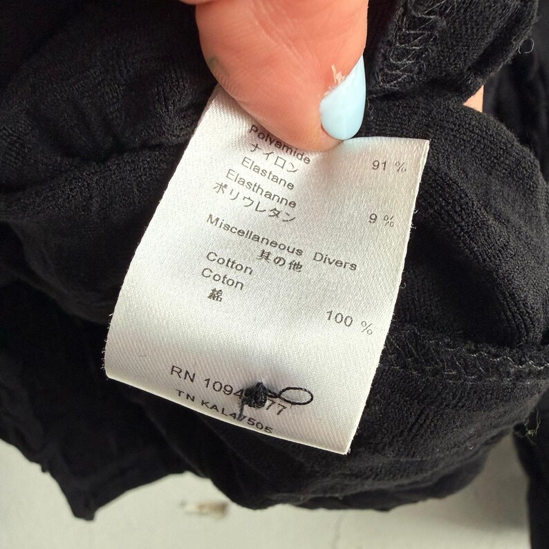 Anne Fontaine Top Strukturierte Square Neck Schwarze Stretch-Bluse Französisch Pariser Designer Quiet Luxury Womens 4 Bild 7