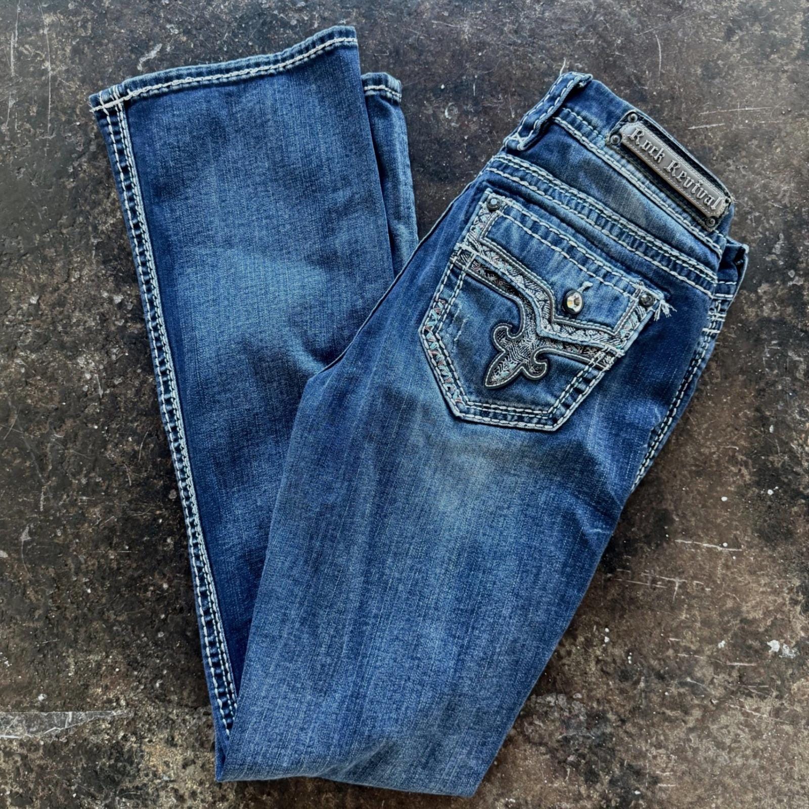 Rock Revival Jeans Bootcut - Etsy