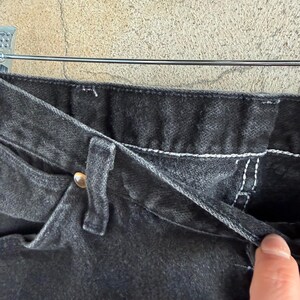 Vintage Wrangler Jeans Faded Black Straight Leg Denim Made in USA Mens 36x34 image 6