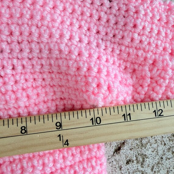 Handmade Crochet Baby Cardigan Floral Applique Tie Front Sweater Baby Girl 6-9M View 6