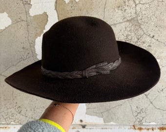 Vintage Rockmount Ranch Wear Wool Felt Cowboy Hat - Brown Caballero