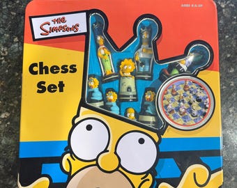Die Gibsons Schach Set 2000er Jahre Komplettes Boxed Tin Sammler Spiel Y2K