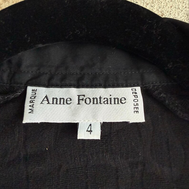 Anne Fontaine Top Strukturierte Square Neck Schwarze Stretch-Bluse Französisch Pariser Designer Quiet Luxury Womens 4 Bild 6