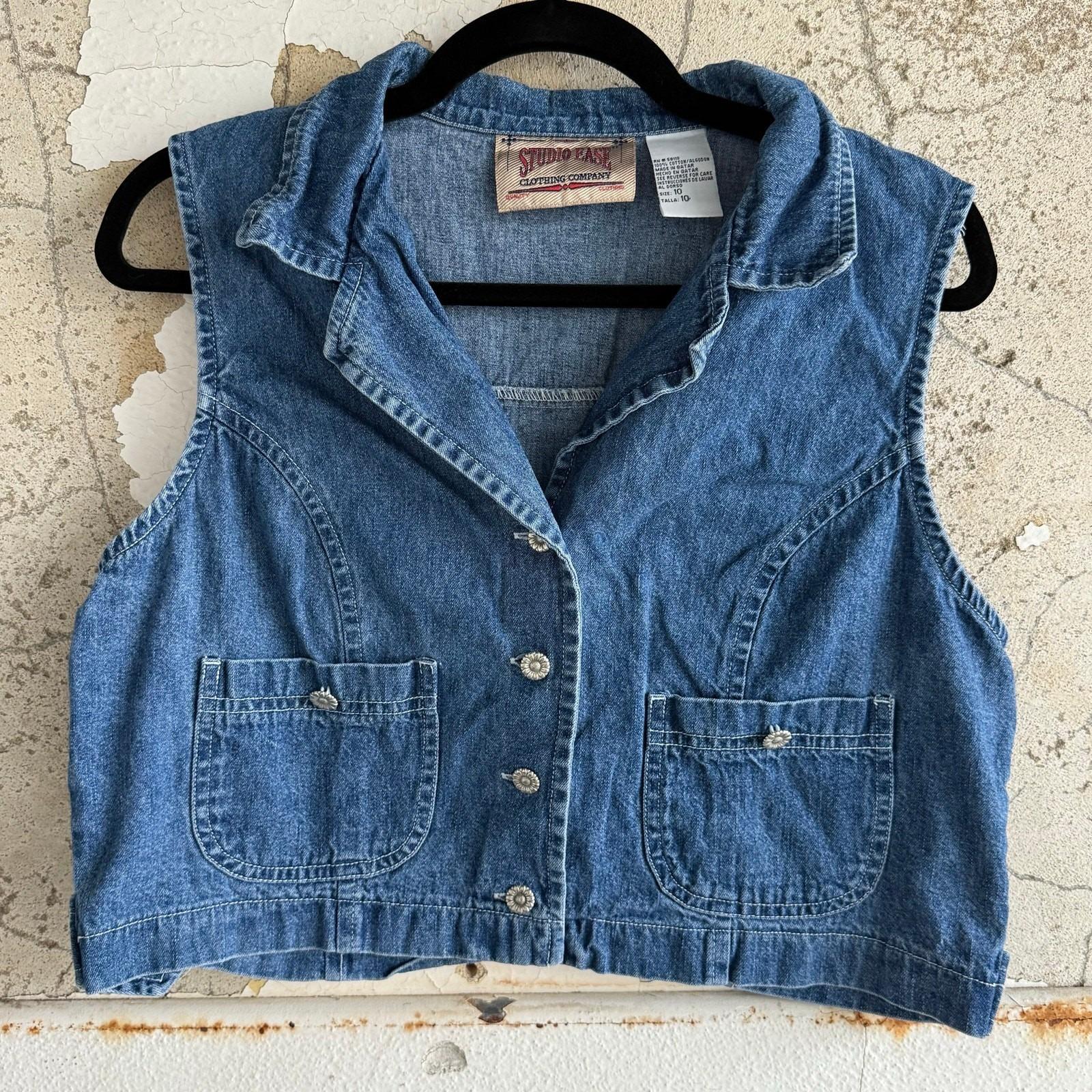 90s Denim Vest - Etsy
