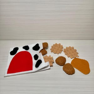 Felt chicken nuggets, Felt play food, Felt chick fil a inspired nuggets, Felt waffle fries