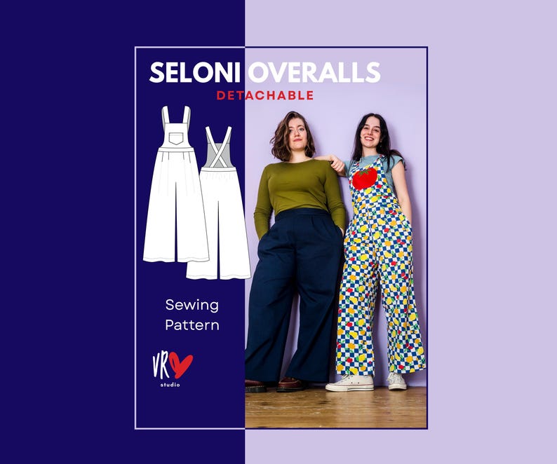 Pattern For Overalls Seloni Overalls Sewing Pattern | Convertible Overalls to Pants + Bag ...