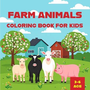 Farm Animals coloring book for kids