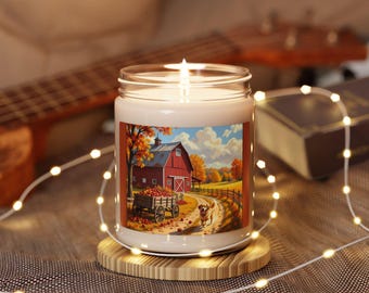 Apple Harvest Cinnamon Candle: Cozy Fall Autumn Home Fragrance