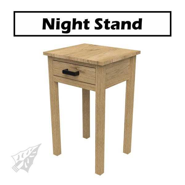 Einfache DIY Holz-Nachttisch-Pläne, einfaches Bauen (PDF-Anleitung)
