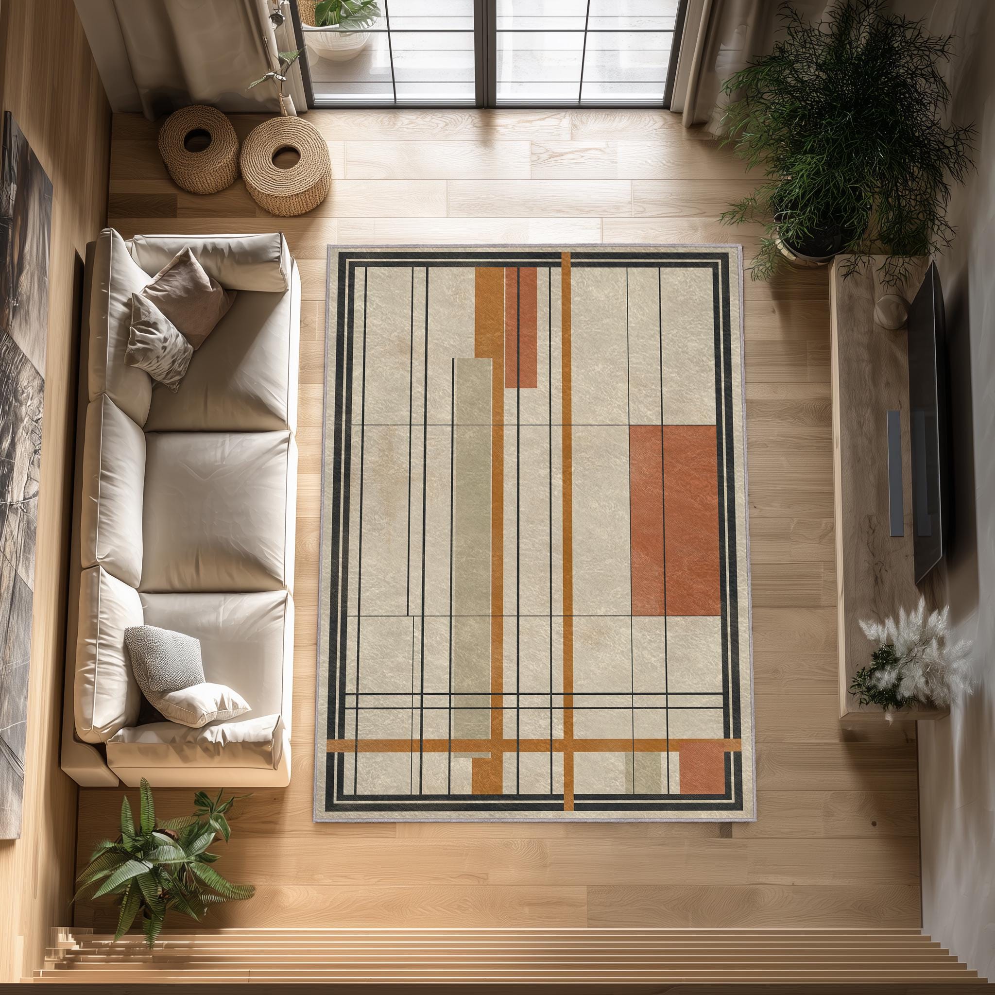 Frank lloyd wright style rugs - Etsy 日本