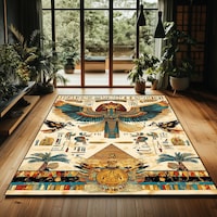 Ancient Egypt Cat Rug, Egypt Rug, Ancient Decor, Mythological Rug ...