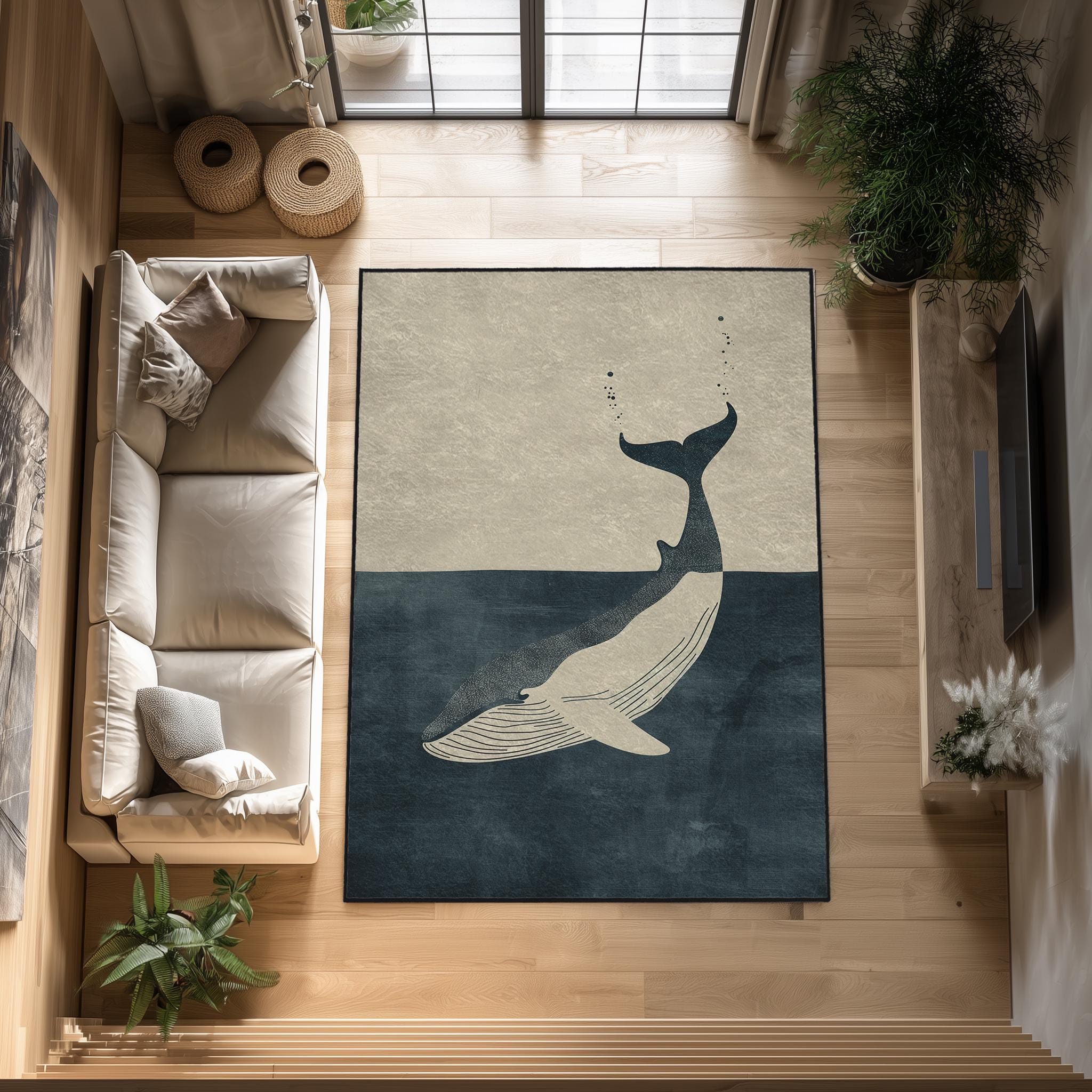 Whale Area Rug - Etsy