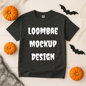 Maqueta de Halloween de Comfort Colors C1717 Pepper, maqueta de camisa CC1717 Pepper, maqueta de 1717, maqueta de camiseta de Halloween