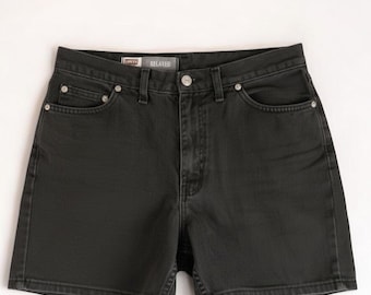 Faded Glory ヴィンテージ ブラック 無地 ショートパンツ レディース 12 ラージ