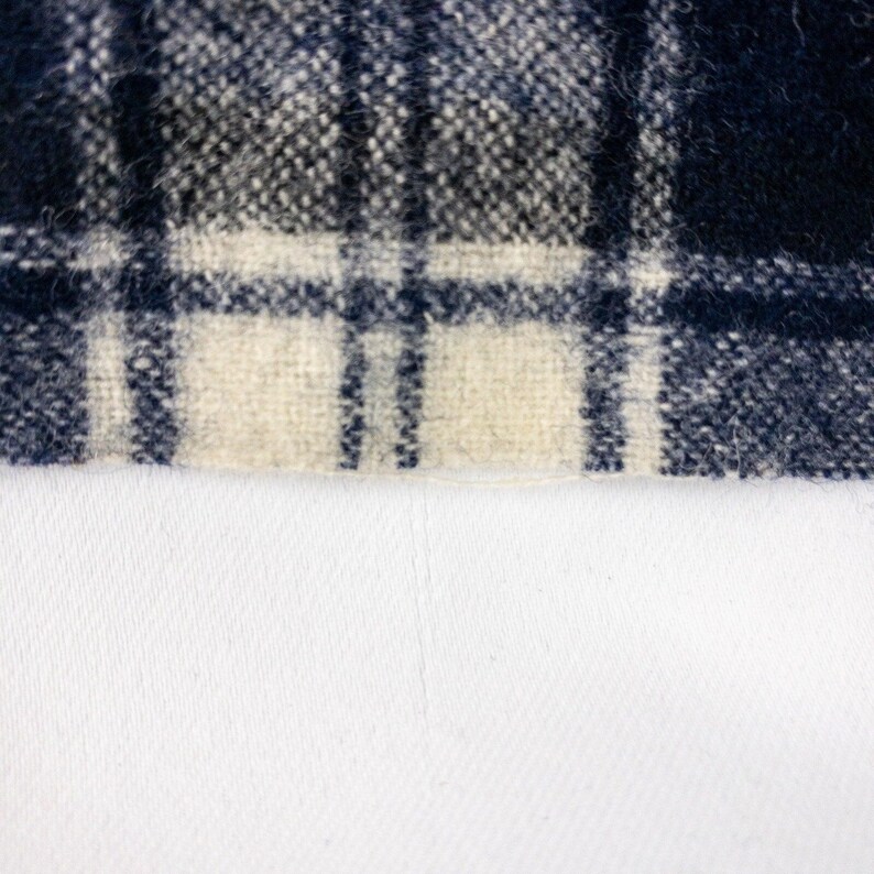 Bufanda Pendleton Vintage a cuadros verdes y blancos unisex para hombre y mujer. imagen 8
