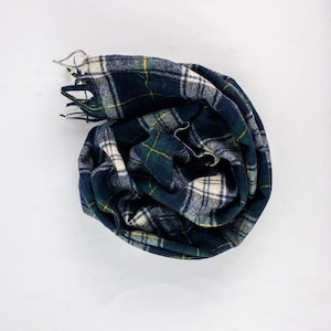 Bufanda Pendleton Vintage a cuadros verdes y blancos unisex para hombre y mujer. imagen 13