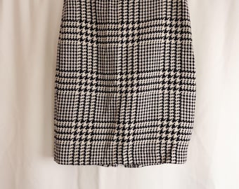 Gonna vintage bianca e nera Liz Claiborne da donna, taglia 8 (media)