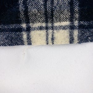 Bufanda Pendleton Vintage a cuadros verdes y blancos unisex para hombre y mujer. imagen 9