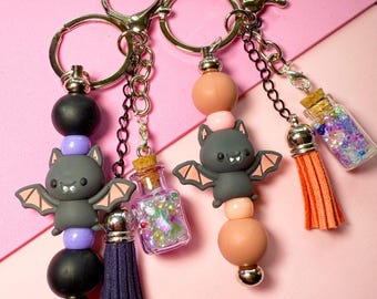 Pastel Goth Spooklet Charm: Kawaii Keychain Accessory
