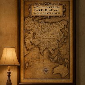 Ancient Map of Tartaria | Printable Antique Wall Art | Vintage Cartography Poster | Lost Civilization Decor